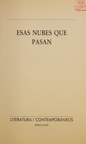 Tapa de Esas nubes que pasan