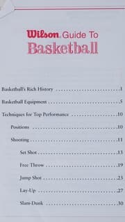 Tapa de Wilson Guide to Sports, Baskerball