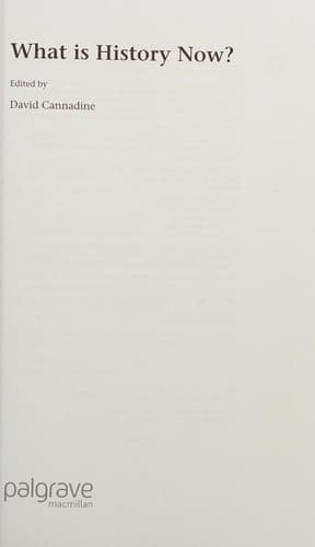 Tapa de What is history now?