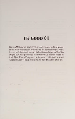 Tapa de The good oil