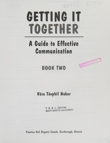 Tapa de Getting it together