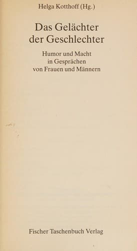 Tapa de Das Gelächter der Geschlechter