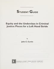 Tapa de Studnet Guide for Equity Andunderclass in Criminal Justice