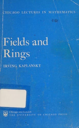 Tapa de Fields and rings.