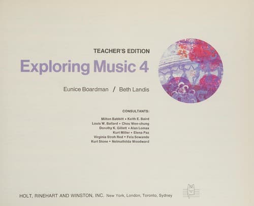 Tapa de Exploring music, 4