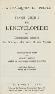 Tapa de Textes choisis de l'Encyclopédie ou Dictionnaire raisonné des sciences, des arts et des métiers