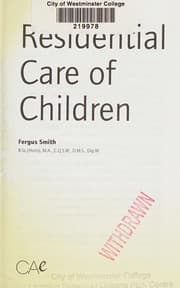 Tapa de Residential care of children