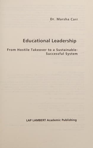 Tapa de Educational leadership