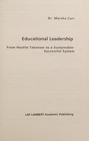 Tapa de Educational leadership