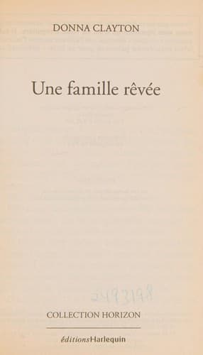 Tapa de Une famille rêvée