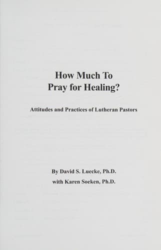 Tapa de How much to pray for healing