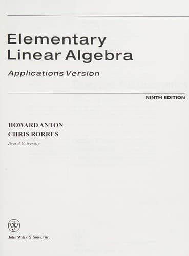 Tapa de Elementary linear algebra