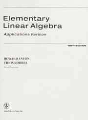Tapa de Elementary linear algebra