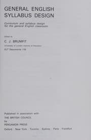 Tapa de General English syllabus design