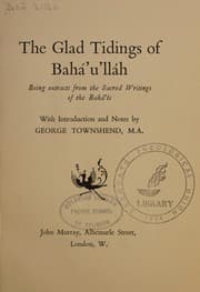 Tapa de The glad tidings of Bahá'u'lláh