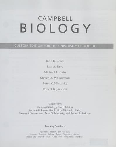 Tapa de Campbell biology