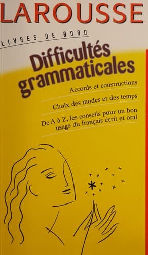 Tapa de Larousse Difficultes Grammaticales
