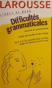 Tapa de Larousse Difficultes Grammaticales