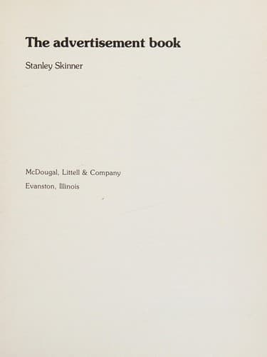 Tapa de Advertisement Book