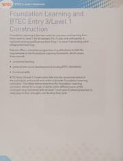Tapa de BTEC entry 3/level 1 construction