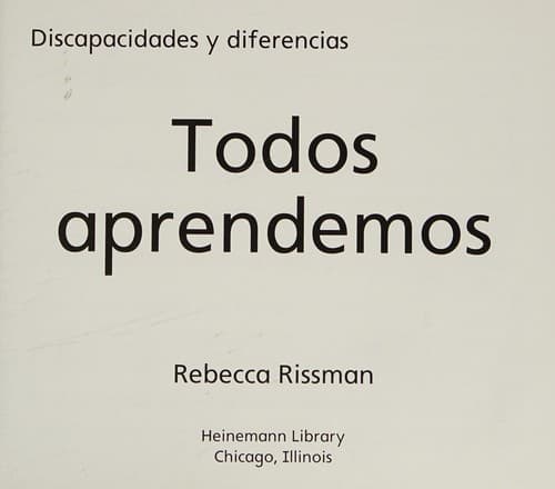 Tapa de Todos aprendemos