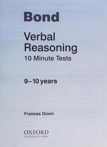 Tapa de Bond verbal reasoning