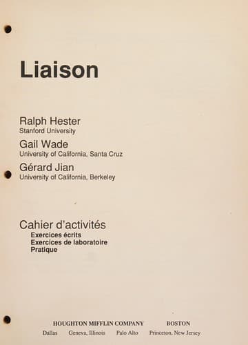 Tapa de Liasons