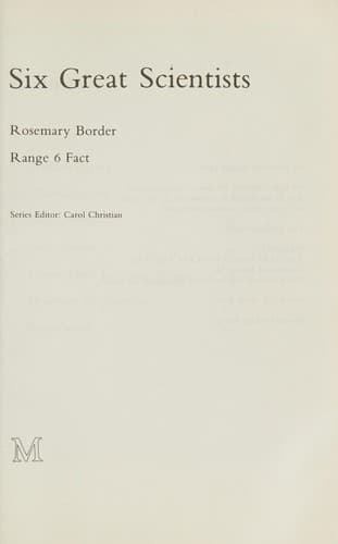 Tapa de Six Great Scientists (Rangers)