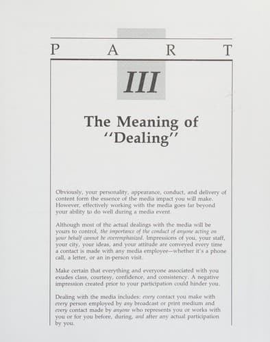 Tapa de Dealing effectively with the media