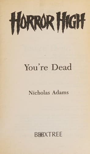 Tapa de You're dead
