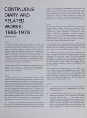 Tapa de Continuous diary and related works, 1965-1978
