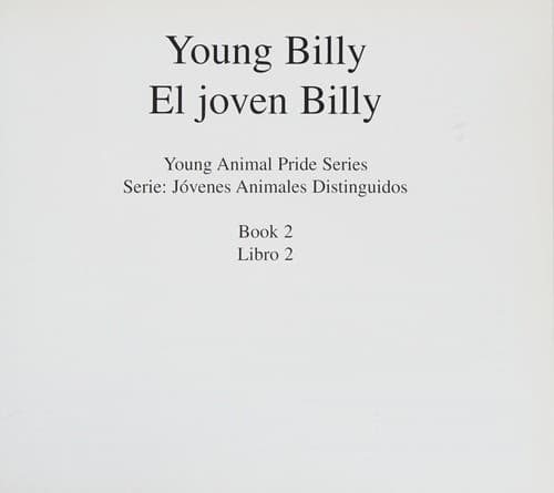 Tapa de Young Billy/ El Joven Billy