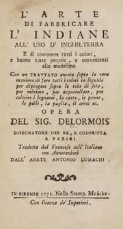 Tapa de L'arte di fabbricare l'indiane all'uso d'Inghilterra