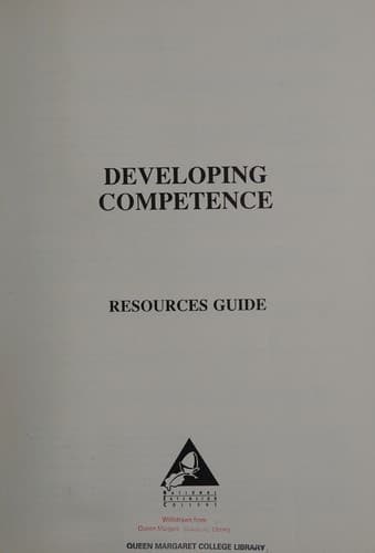 Tapa de Developing competence
