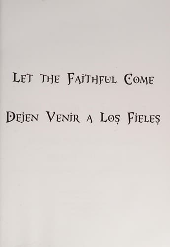 Tapa de Let the faithful come