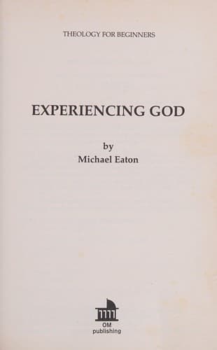 Tapa de Experiencing God