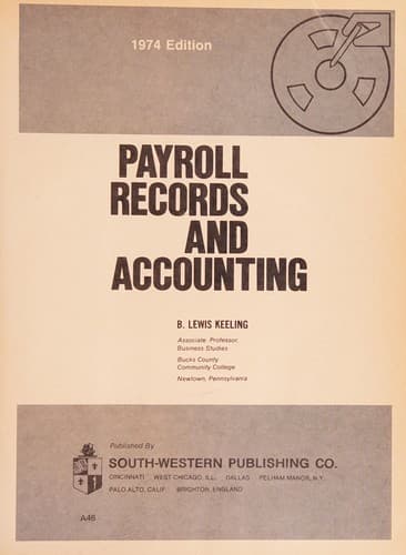 Tapa de Payroll records and accounting