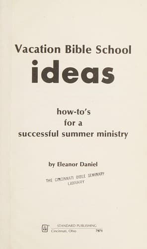 Tapa de Vacation Bible school ideas