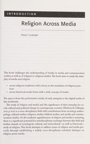 Tapa de Religion Across Media