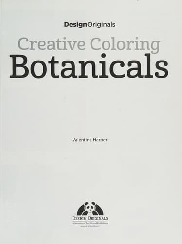 Tapa de Creative Coloring Botanicals