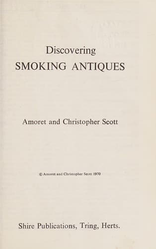 Tapa de Discovering smoking antiques