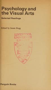 Tapa de Psychology and the visual arts