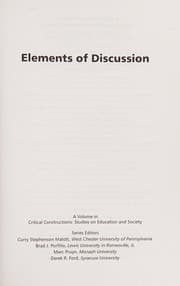 Tapa de Elements of discussion
