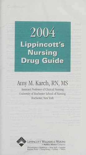 Tapa de 2004 Lippincott's nursing drug guide