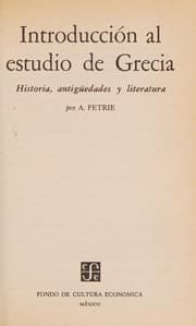 Tapa de Introduccion Al Estudio de Grecia