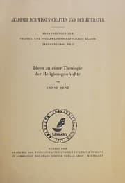 Tapa de Ideen zu einer Theologie der Religionsgeschichte