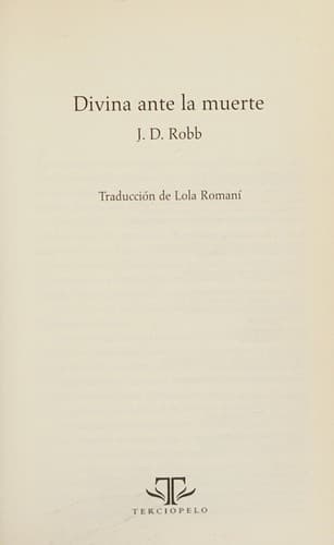 Tapa de Divina ante la muerte