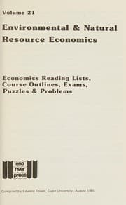 Tapa de Environmental and Natural Resource Economics