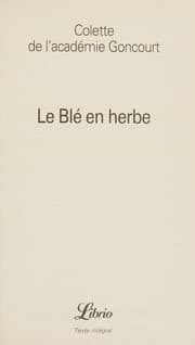 Tapa de Le blé en herbe