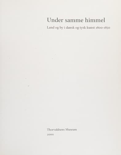 Tapa de Under samme himmel